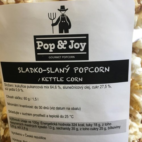 Farmářský sladko-slaný/ Kettle Corn - velikost balení: 12L